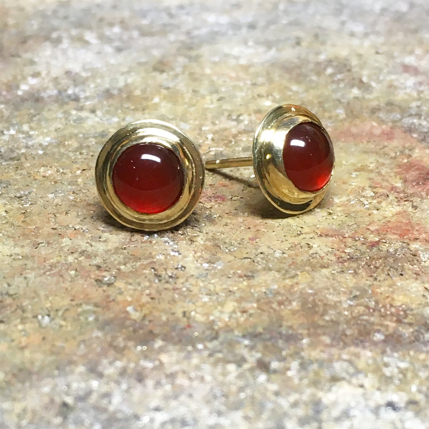 Carnelian Earrings in 18k Gold