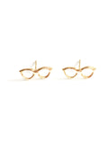 Rose Gold Glasses Earrings in Recycled 14k Rose Gold