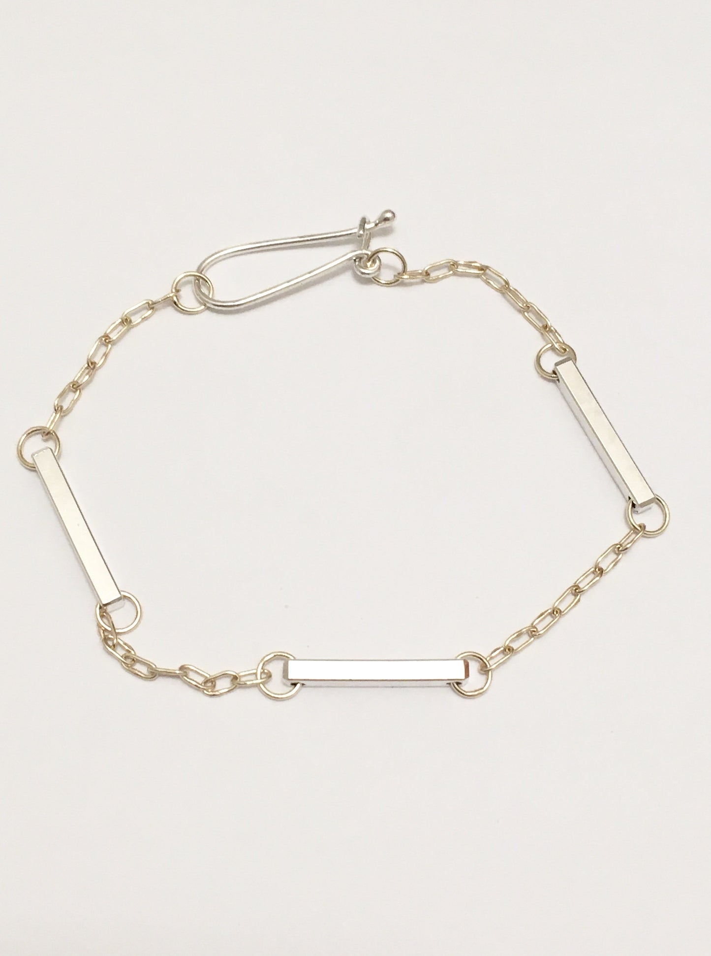 18k Gold and Sterling Silver Bracelet