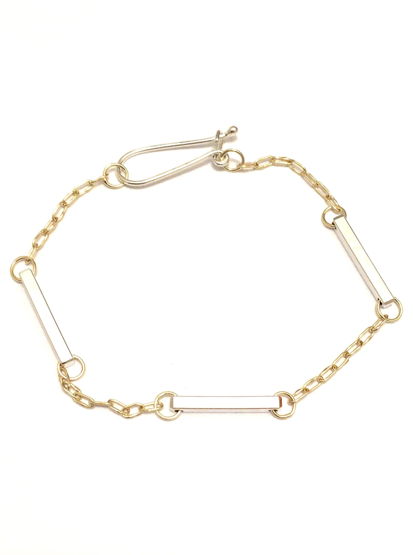 18k Gold and Sterling Silver Bracelet