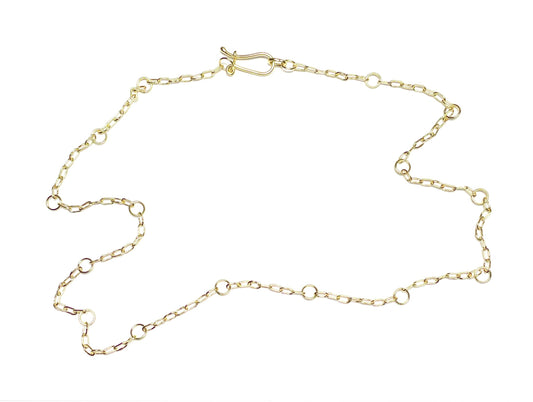 Handmade Chain Necklace in 18k Gold