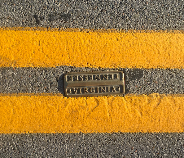 Brass marker on State Street (photo credit: Linda Riley - thanks mom!)